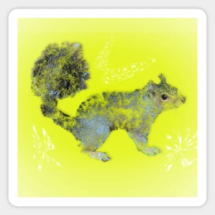 Fluffy tail, grey squirrel Sticker